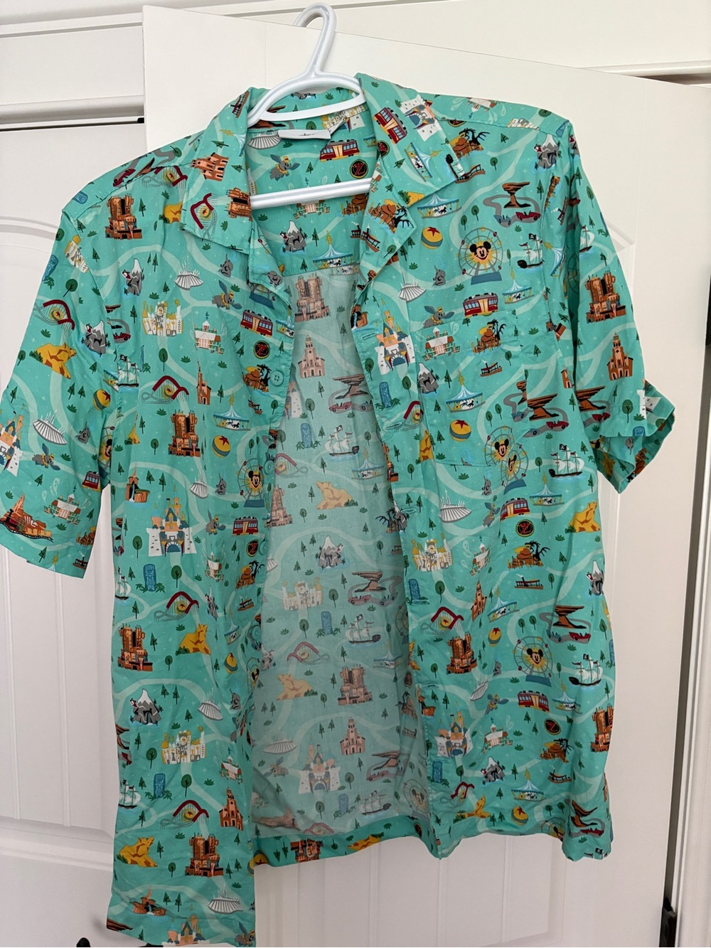 Men's Short-Sleeve Printed Disneyland Resort Shirt - Teal